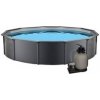 Bazén Nuovo de Luxe 4,6 x 1,2m set Antracit + piesková filtrácia 6m3/hod