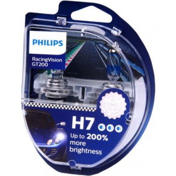 Philips RacingVision GT200 H7 12V PX26d +200% Brighter Light Auto