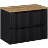 Súprava skrinka Comad Nova Black NOVA BLACK D2 82-80-2S, doska Comad Nova Oak NOVA OAK A 89-80