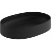 Kludi Resa O umývadlo so zátkou 60x40 cm oválny pultové umývadlo čierna 58CW2039