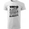 1981 v kocke - Tričko extra veľké (5-8XL) - 5XL ( Biela )