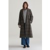 GANT LARGE CHECKED WOOL TRENCH COAT BLACK