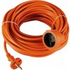 Sieťový predlžovací kábel PR-160 1-zásuvka bez uzemnenia 30m oranžový 2x1,5mm