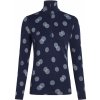Icebreaker Wmns 260 Vertex LS Half Zip Falling Flakes Midnight Navy/Snow 0A574P259