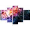 Sablio Obraz - 5-dílný Vesmírna žiara - 125x90 cm