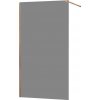 MEXEN/S - KIOTO Sprchová zástena WALK-IN 70x200 cm 8 mm, ružové zlato, dymové sklo 800-070-101-60-40