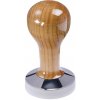 Buna café tamper, čerešňa, lak, 57 mm, nerez lesk, plochý