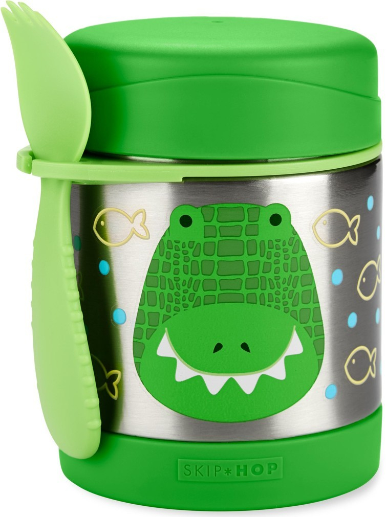 Skip Hop Zoo Termoska na jedlo s lyžičkou/vidličkou Krokodíl 325 ml 3r+