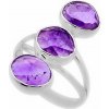 Nefertitis Ametyst brúsený prsteň striebro Ag 925 51210 - 57 mm (US 8), 4,5 g