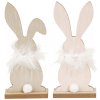 Textilomanie Stojaci drevený zajačik FLUFFY BUNNY 19 cm