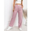 Ružové dámske látkové široké nohavice Bolf W7961