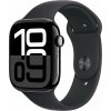Apple Hodinky řady 10 GPS, 46mm pouzdro z onyxového hliníku s černým sportovním řemínkem - velikost S/M