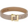 Lacoste Elegantný béžový kožený náramok Lura 2040216