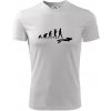 Evolúcia potápanie - Pánske tričko Fantasy športové - 2XL ( Biela )