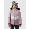 4F Dievčenská lyžiarska bunda TTJAF296 - Ružová, 146 Ružová, 146