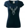 Geometria - Veľký jeleň - Dámske tričko Pure - XL ( Tmavomodrá (veľmi tmavá - skoro čierna) )