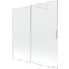 Mexen Velar 2-krídla vaňová zástena posuvná 160 x 150 cm, transparentná, biela - 896-160-000-01-20