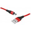 USB kábel - Type-C, 1m, červený.