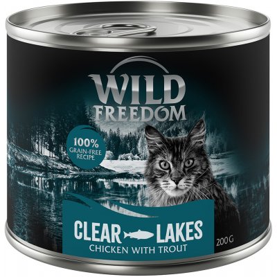 Výhodné balenie Wild Freedom Adult 12 x 200 g - Clear Lakes - pstruh & kuracie