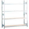Regál široký SCHULTE, police z drevotriesky š 1500 mm, základné pole, 4 úrovne, 1560x436x2500 mm