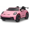 Beneo Mașină electrică copii Porsche 911 24V cu tracțiune 4x4, roz, scaun cu două locuri, telecomandă 2.4 GHz, intrare USB/AUX, motoare 200W, suspensie, baterie litiu, lumini LED față și spate, licenț