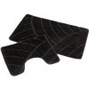 Koupelnová předložka 860 Nevada 015 black uni Malý set 40x50 + 50x80 cm