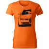 T-ričko Alfa Romeo 159 dámske tričko Farba trička: Oranžová, Farba potlače: Čierna, Veľkosť: L