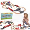 Drevená vláčikodráha Doris so zvukom, 91 dielov, elektrická, farebná