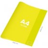 JUNIOR Obal na zošit A4 Neon Color, transparentný/žltý