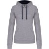 Kariban Mikina Kariban K465 s kontrastní kapucí, dámská COT20K465k6401-oxford grey S Šedá oxford/navy