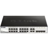 D-Link DGS-1210-16 20-port Gigabit Smart Switch, 16x GbE, 4x RJ45/SFP, fanless DGS-1210-16/E