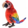 Papagáj Ara plyšový 23cm červený stojaci