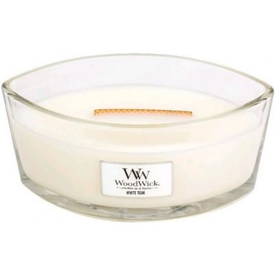 WoodWick White Teak vonná sviečka s dreveným knôtom 453,6 g