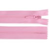 Špirálový zips skrytý No 5 dĺžka 60 cm pevný ružová detská 1ks