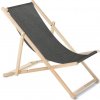 Classic beech deckchair GreenBlue GB183M Melange black