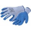 HOEGERT DILL latexové ochranné rukavice šedá/modrá (12 párů/balení) 8