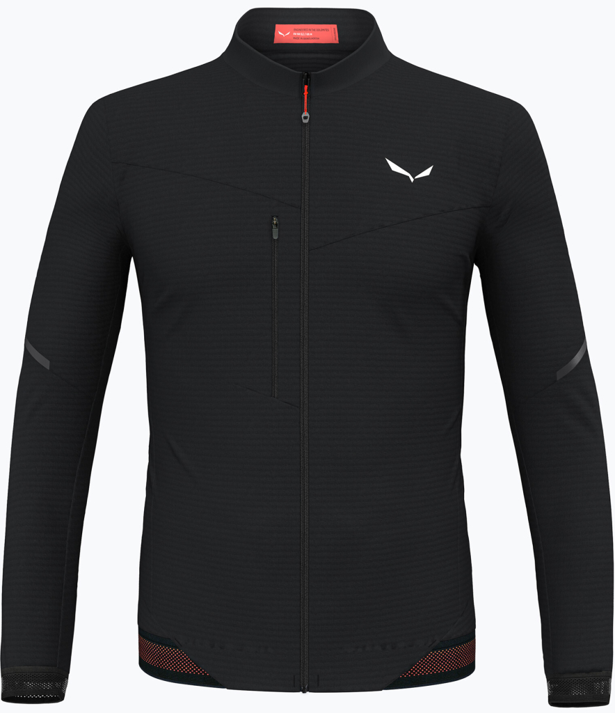 Salewa Pedroc Polarlite 2 M Black: ľahká a priedušná turistická bunda pre pánov, ideálna na horolezectvo a aktivity v prírode.
