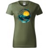 Handel Tričko - Ticho pri západe slnka Farba: khaki, Veľkosť: 2XL, Strih oblečenia: dámsky