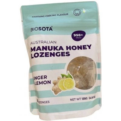 BIOSOTA ORGANICS Cukríky Manuka MGO zázvor citrón 950+ 135 g