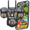 TROJITÁ KAMERA IP GSM SMART OTOČNÁ 6MPX 4K NA SIM KARTU 4G 5G LTE AUDIO