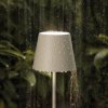 Sigor Nuindie mini LED dobíjacia stolná lampa, USB-C, béžová, IP54, stmievateľná - 4547301