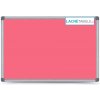 MEMOBE Magnetická tabuľa farebná v hliníkovom ráme - ružová CLASSIC (90x60 cm)