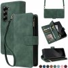 Multifunkčné peňaženkové puzdro Multi-card na Samsung Galaxy Z Fold 6 5G - Zelená