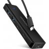 AXAGON HUE-C2C, 4× USB 5Gbps TRAVEL hub, 2× USB-A + 2× USB-C, USB-C napájení, kabel USB-C 19cm Axagon
