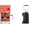 Profitec GO, red + Eureka Helios 75, black
