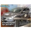 Deflektory - protiprievanové plexi Hyundai ix20 5D od 2010