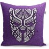 Sablio Vankúš BLACK PANTHER wakanda forever Bílý - 40x40 cm