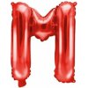 PartyDeco Fóliový balón Mini - Písmeno M 35 cm červený