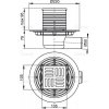 ALCAPLAST APV101 Podlahová vpusť 105 × 105/50 bočná