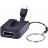 PremiumCord Adaptér / USB 3.1 Type-C male na DisplayPort female / zasúvací kábel / krúžok na kľúče (ku31dp05)